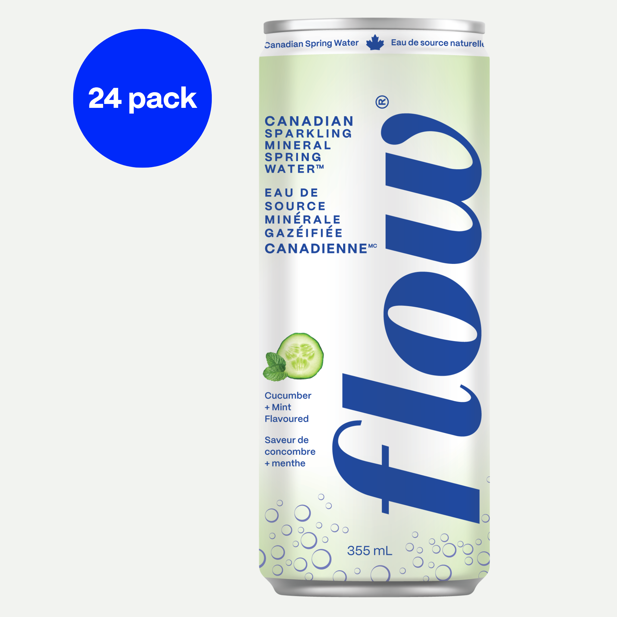 24 pack of Sparkling Cucumber + Mint