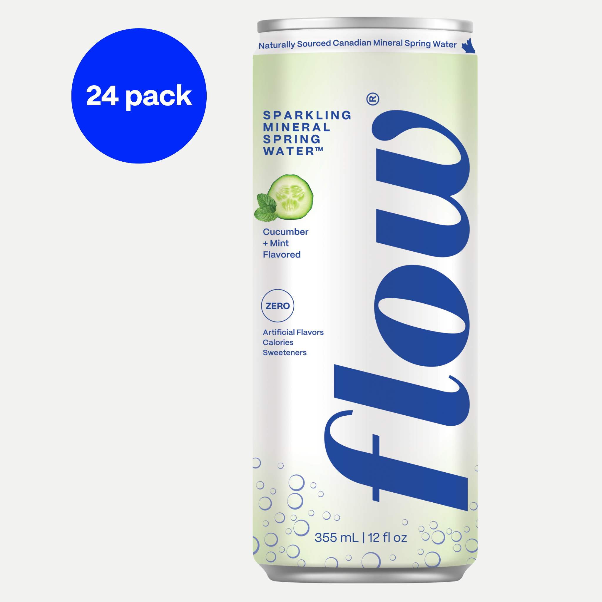 24 pack of Sparkling Cucumber + Mint