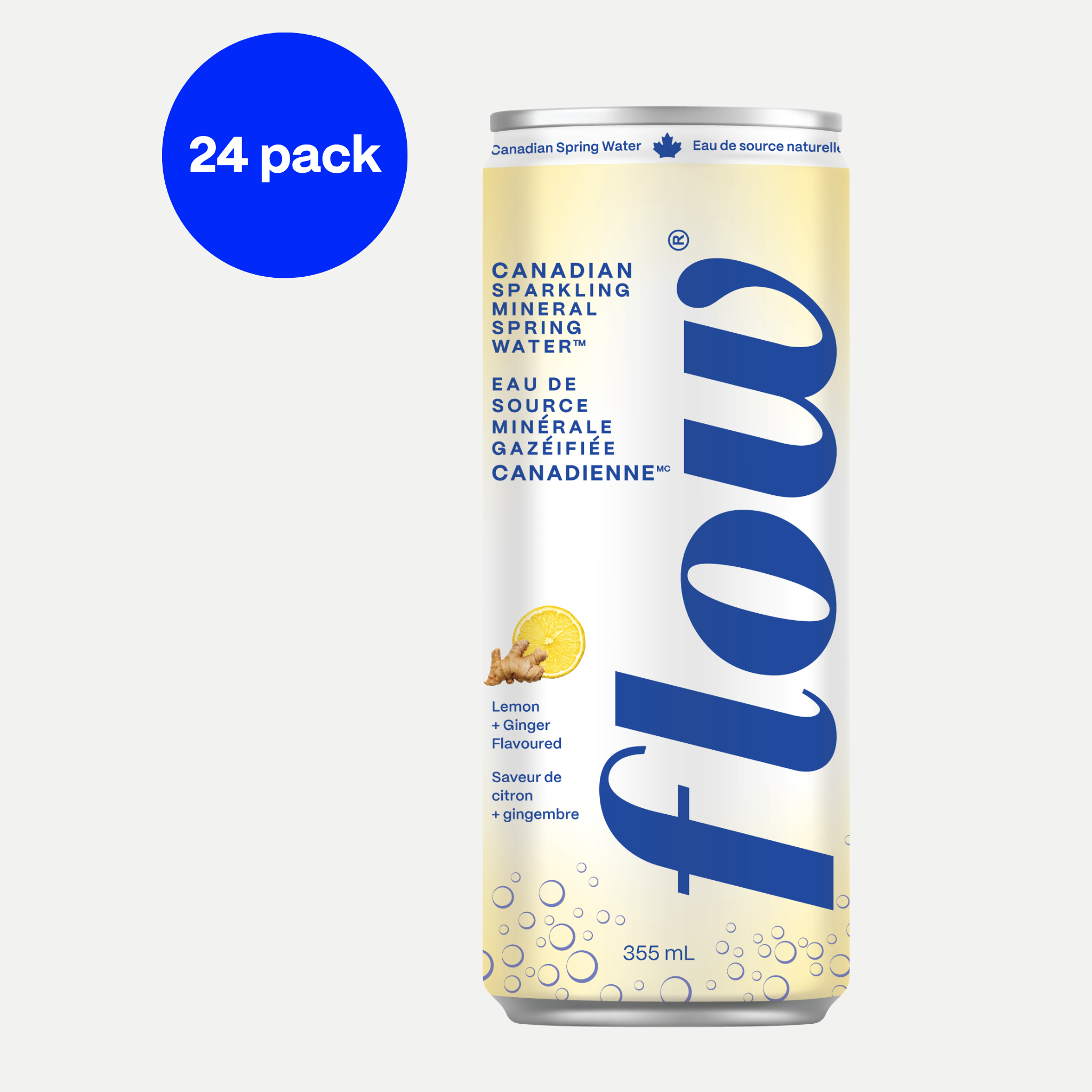 24 pack of Sparkling Lemon + Ginger