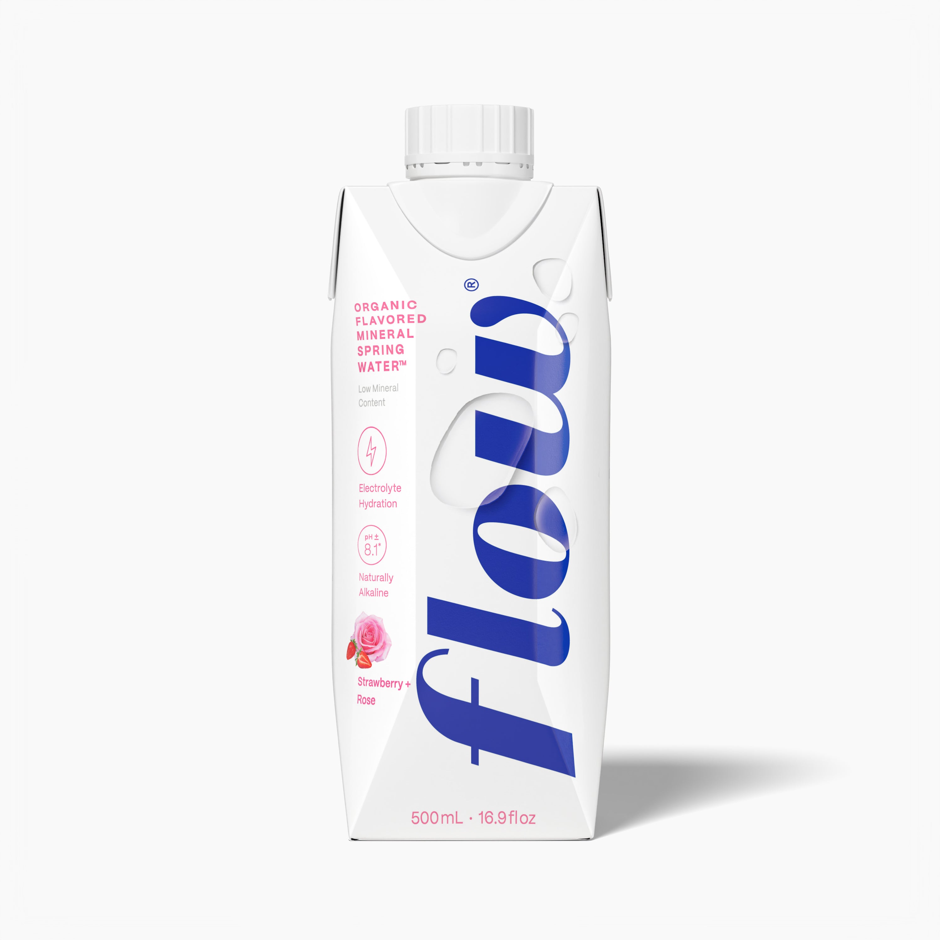 Flow Alkaline Spring Water - Strawberry + Rose