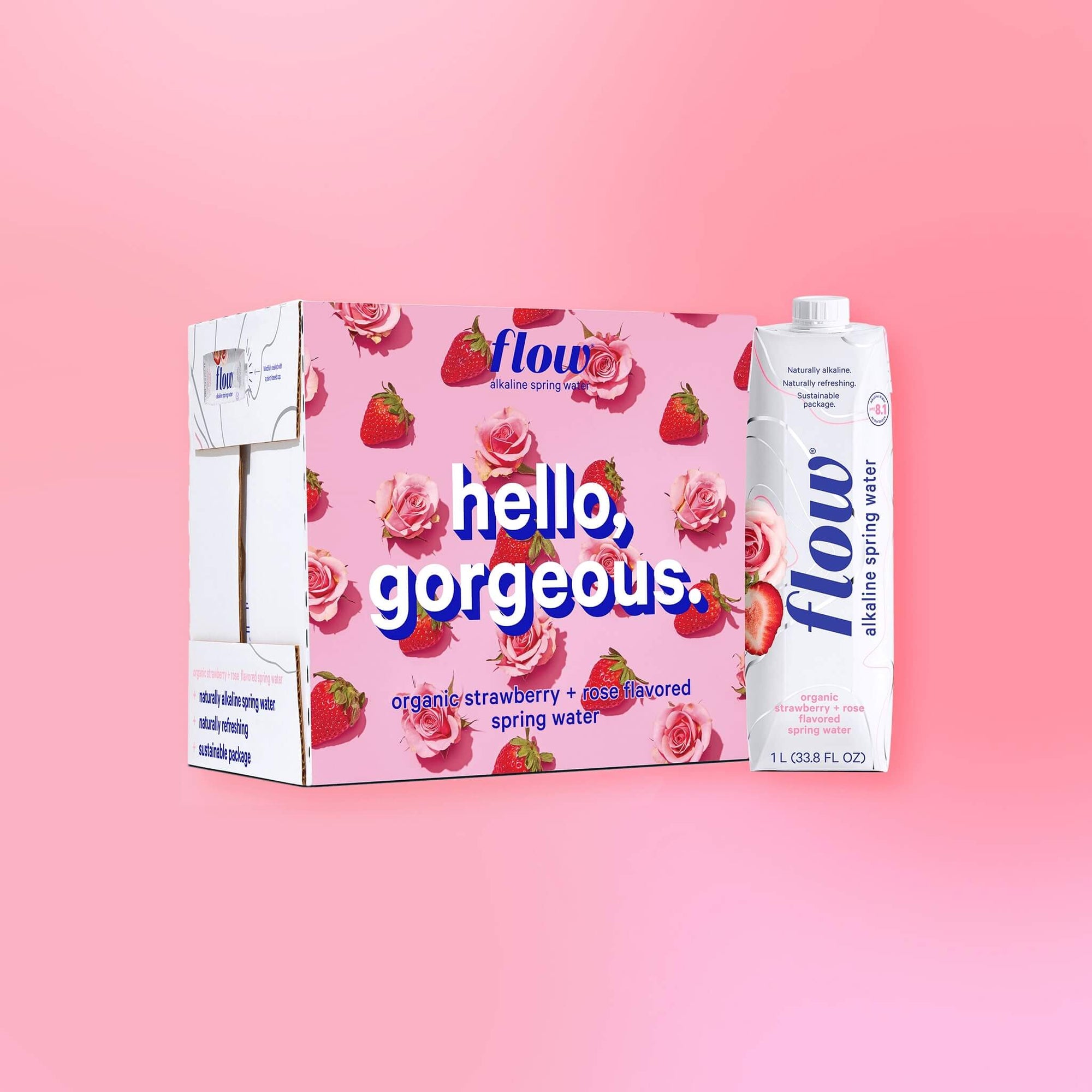 12 pack of 1L - Strawberry + Rose