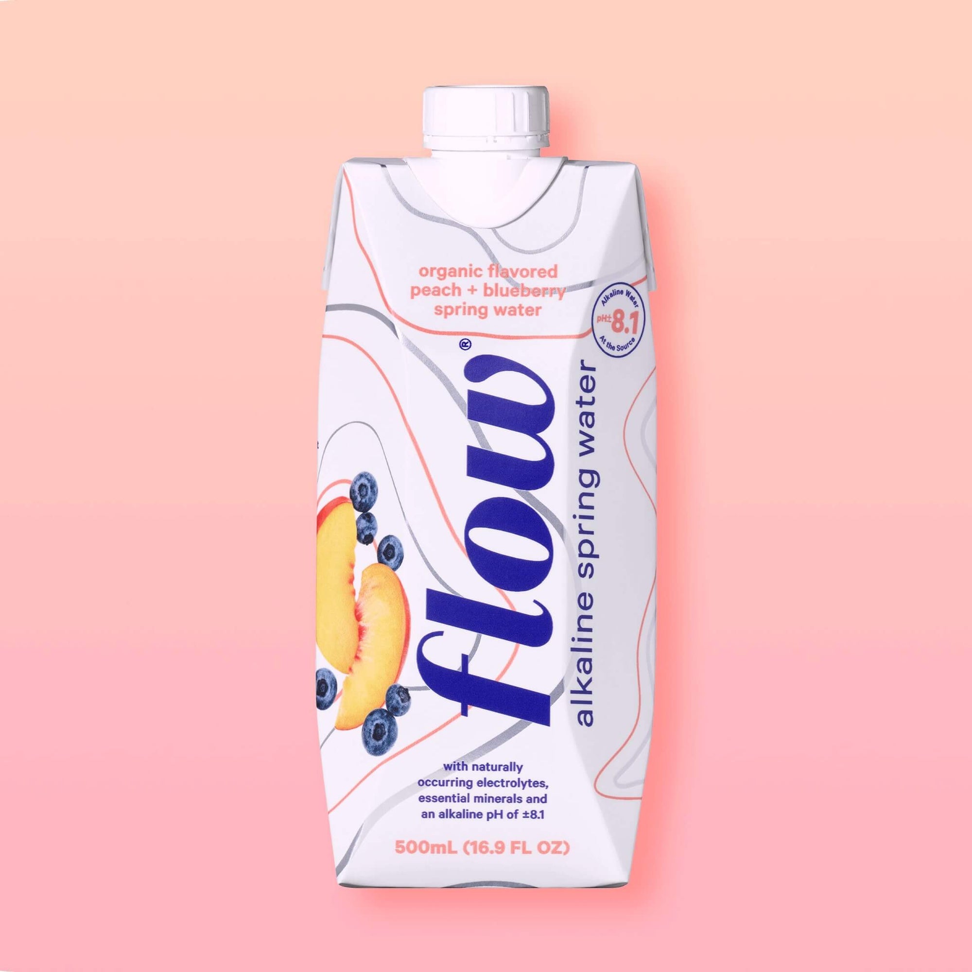 12 pack of 500ml - Peach + Blueberry
